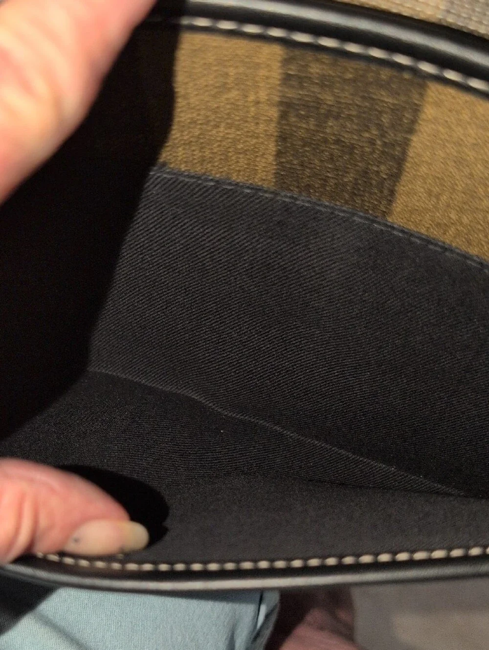 Striped FASHION Envelope Clutch in Black and Brown Stripes